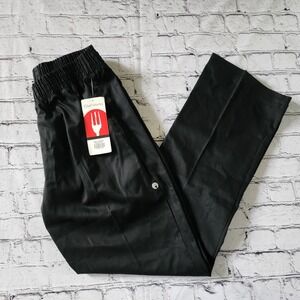Chef Works PW005 Black Essential Baggy Chef Pants Men's Medium NWT Workwear